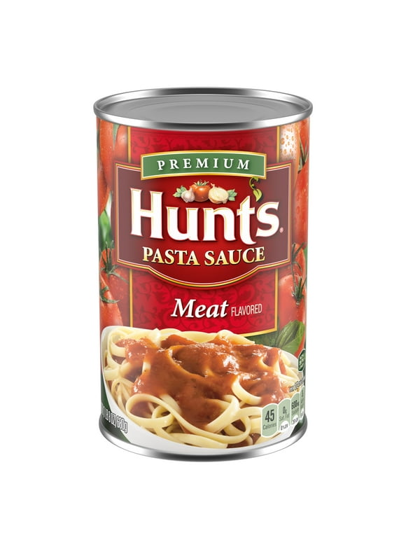 Hunt's Meat Flavored Pasta Sauce, 100% Natural Tomato Sauce, Spaghetti Sauce, 24 oz Can