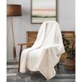 thumbnail image 2 of Safdie & Co. Jeté Tricoté Sherpa 2 Tons Blanc, 2 of 2