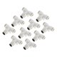 thumbnail image 1 of Conectores de aire de empuje únicos Bargains 1/4" T tipo unión rápida de línea de aire plástico metal 1/4" BSPT 10 piezas tono blanco plateado, 1 of 1