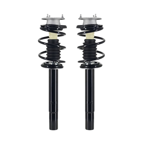 Pair Front Left-Right Quick Complete Strut - Coil Spring For 2001-2003 BMW 530i Exc. Electronic Damper Control