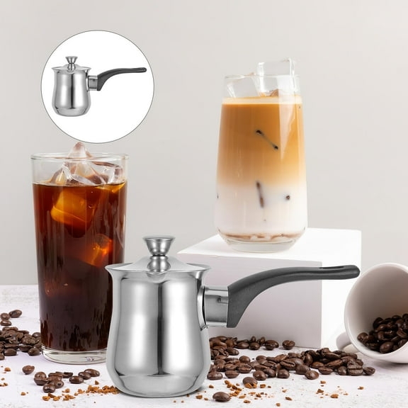 WINOMO Turkish Pot Coffee Pot Stovetop Stainless Steel For Camping Use 1Set