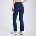 thumbnail image 3 of MASKERT Women’s Fleece Pants, High Waisted Casual Straight Leg Pants with Stretch, Warm Fleece Lined Slim Fit Pants with Zipper Pockets for Work Golf Hiking Daily Wear, 3 of 10