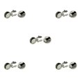 thumbnail image 2 of Transemion Round Men Cufflinks Cuff Button Covers 2 Suit Gift Business Pieces Men Silver 15mm Diameter 5Set, 2 of 6