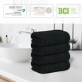 thumbnail image 3 of Infinitee Xclusives 100% Turkish Cotton Hand Towels 16 x 30 inches Pack of 4, Black, 3 of 7