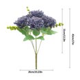 thumbnail image 2 of Centro de mesa de flores artificiales, mesa para el hogar, decoración floral, banquete de boda, tela de seda, flor falsa, gris púrpura Advancent HA6703-07B, 2 of 6
