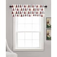 thumbnail image 3 of Red Black Yellow Christmas Tree Linen Curtain Valance for Bedroom/Bathroom/Kitchen/Office/Living/Dining Room Window,Winter Xmas Tree Rod Pocket Topper Decorative Cafe Drapes Panel 54"x18", 3 of 6