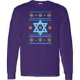 thumbnail image 3 of Inktastic Hanukkah Ugly Sweater Long Sleeve T-Shirt, 3 of 5
