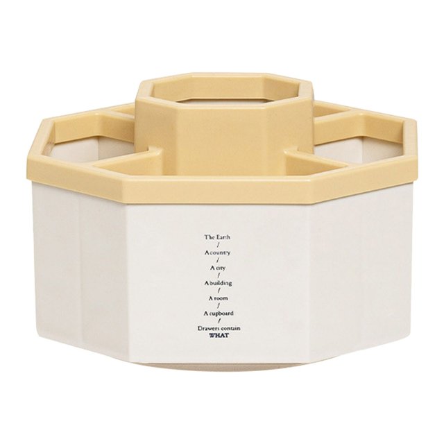 Pompotops 5-grid Multifonction Grande Capacité de Stockage de Bureau Boîte Étudiant Bureau Seau Maquillage Porte-Brosse Rotation, 360 Degrés Rotation Personnalisé Porte-Plume Dégagement