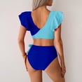 thumbnail image 6 of MSJUHEG Tie Bikini,Full Coverage Swimsuits for Women,Push Up,Bathing Suit for Women,Halter Swimsuits for Women,Summer Swimsuit,Plus Size Bathing Suit for Women Blue 2XL, 6 of 7