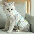 thumbnail image 5 of AOMPMSDX Cartoon Animal Dog Recovery Suit Onesie After Pet Spayed Neutered Shirt For Female Male Dogs Cats Postoperative Snuggly Vest For Abdominal Wounds Weaning Anti Licking Vest Mint Green M, 5 of 6