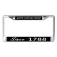 thumbnail image 1 of North Carolina Proud Since 1788 Chrome License Plate Frame, 1 of 1