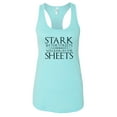 thumbnail image 1 of Women’s GOT Graphic Tank Top “Stark in the Streets Wilding in the Sheets” RB Clothing Co Cancun Blue, Medium, 1 of 2