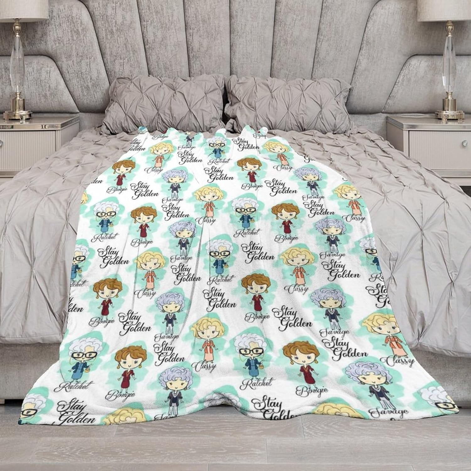 Goldengirls Blanket for Women Gifts Cozy Throw Blankets Lightweight Golden Girls Merchandise for Couch Bed Sofa Car Home Decor