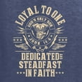 thumbnail image 6 of Wild Bobby, Loyal To One Dedicated Steadfast In Faith | Religious Bible Verse John 14:6 Inspirational/Christian Men Long Sleeve Shirt, Vintage Heather Navy, 3X-Large, 6 of 6