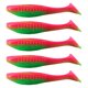 thumbnail image 1 of Señuelos de pesca de 5 uds., 100mm, 9g, cola en T, señuelos blandos Wobblers Swimbait para pesca de lubina, 1 of 4