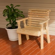Amish Heavy Duty 600 Lb Roll Back Pressure Treated Patio Chair (Unfinished)