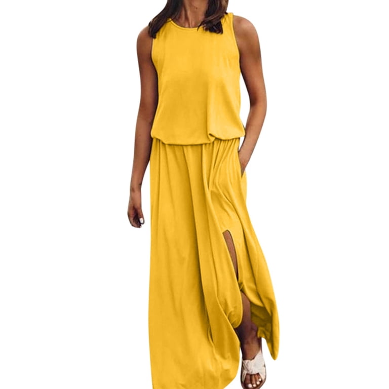 Petite Maxi Dress for Short Women Pocket Long Dress for Women Womens Round Neck Sleeveless Tummy Dress Bohemian Sleeveless Side Slit Women Long Sleeve Petite Maxi Dress for Short Women Pocket Long Dress for Women Womens Round Neck Sleeveless Tummy Dress Bohemian Sleeveless Side Slit Women Long Sleeve