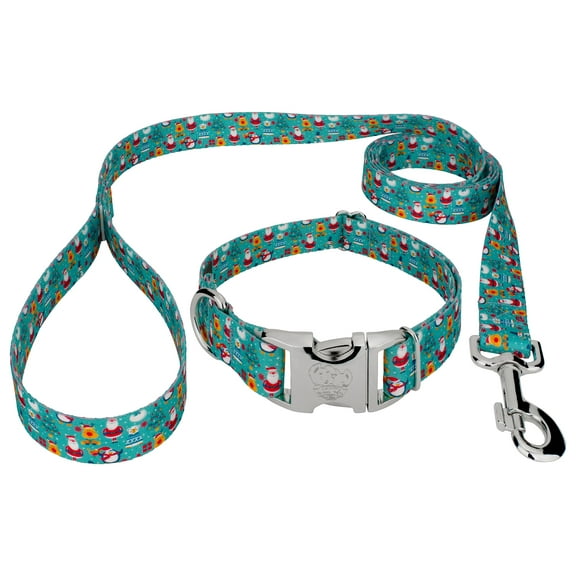 Country Brook Petz® Premium Santa & Friends Dog Collar and Leash, Small