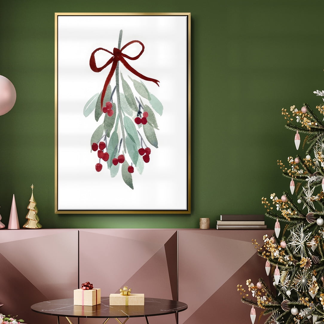 Come Across I - Framed Gallery Wrapped Holiday Canvas - 17 x 25 - Gold Frame
