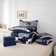 thumbnail image 4 of Erosebridal Soccer Rugby Bed in a Bag Twin size 7 Pieces , Navy Grey, Super Cozy, Pittsburgh, 4 of 5