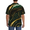 thumbnail image 3 of Kdxio Men's Hawaiian Shirt for Men Short Sleeve Shirt Green Marble Summer Casual Holiday Beach Button Down T-Shirts, 3 of 5