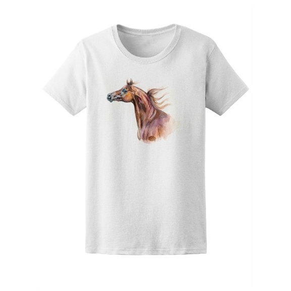 Beautiful Chestnut Arabian Horse T-Shirt Women -Image by Shutterstock, Female Medium
