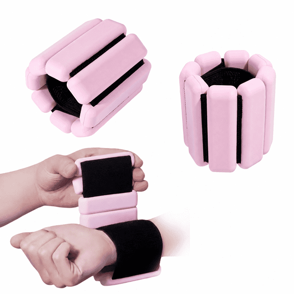 2 Pack Wrist Ankle Weights,Adjustable,Sweatproof Removable Resistance Bands,Weighted Bracelets (1lb Each) for Yoga,Pilates,Walking,Gym,Women Men