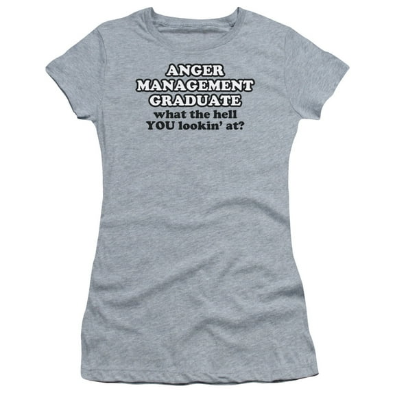 - Anger Management - Juniors Teen Girls Cap Sleeve Shirt - Small