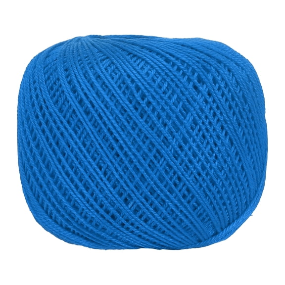 164 Yards Size 3 Sea Blue Cotton Crochet Thread Lace Weight Yarn Tatting Thread for Crocheting Knitting Embroidery Sewing