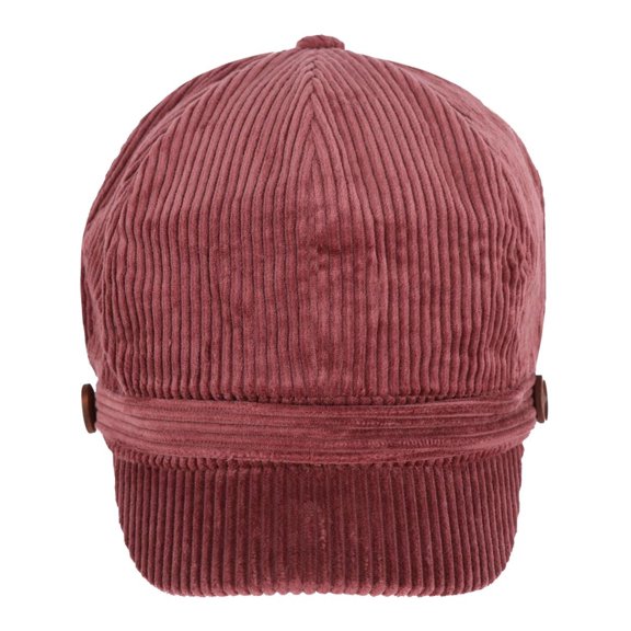 David & Young  Corduroy Cabbie Hat with Buttons (Women)