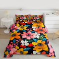 thumbnail image 2 of jejeloiu Vintage Flower Queen Comforter Set,Rustic Floral Bedding Sets,Multicolor Plant Botanical Bedding Comforter Set For Men Women,Luxury Bedroom Decor Reversible,3 Pieces, 2 of 8