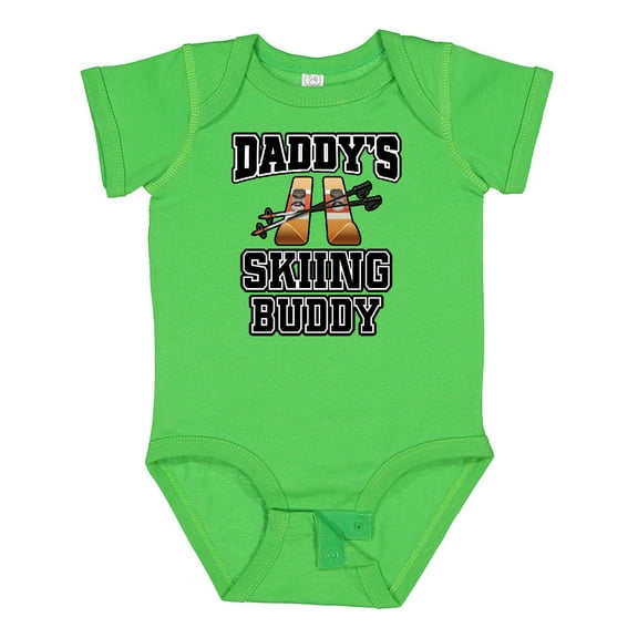 Inktastic Daddys Skiing Buddy Kids Skis Boys or Girls Baby Bodysuit