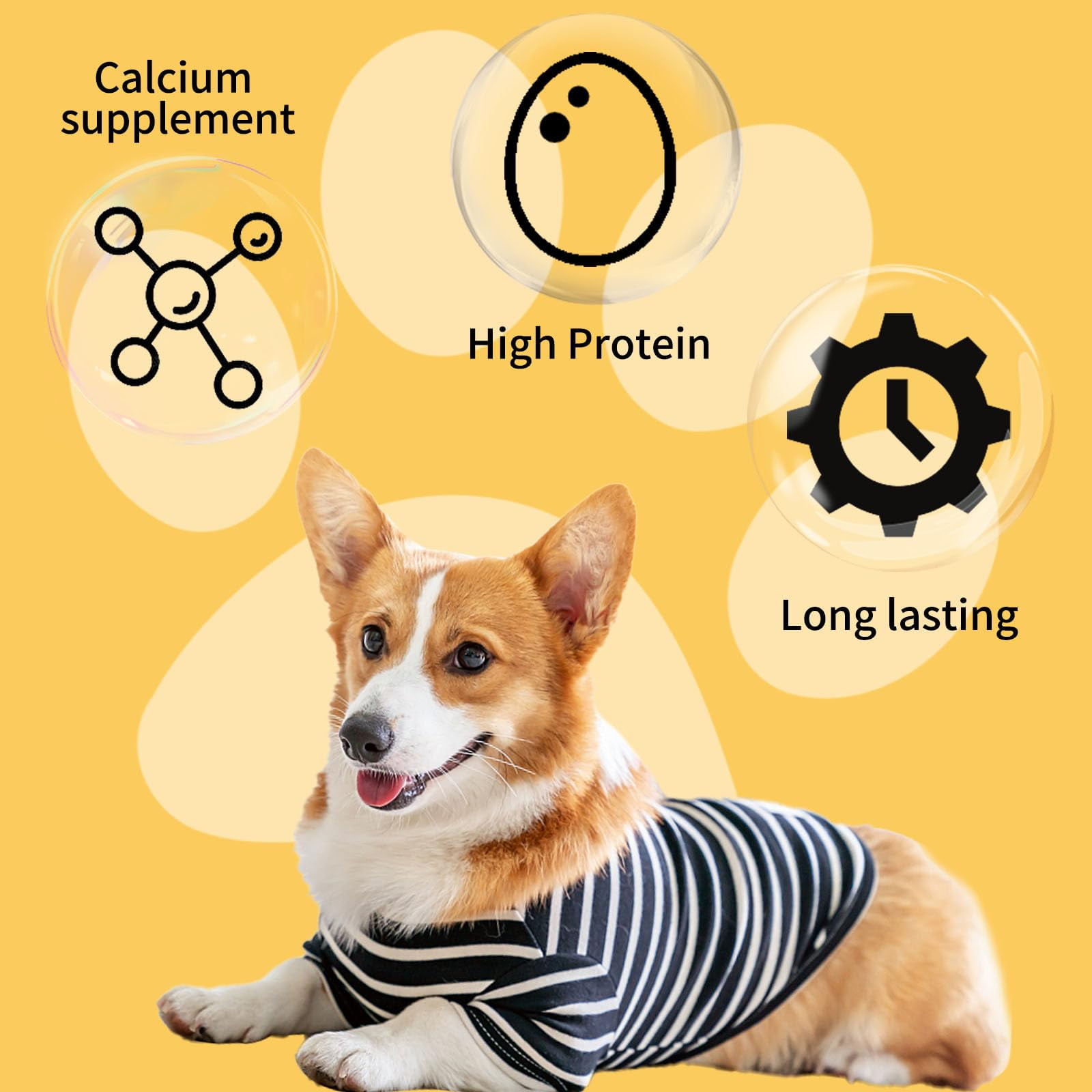 (2 pack) ASMPET Chicken Wrapped Beef Cartilage Dog Treats, Long-Lasting Chewy Dog Soft Bone for Small, Medium & Large Dogs (10.6oz, No Rawhide)