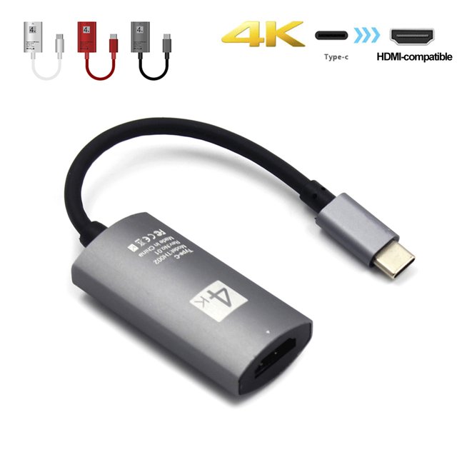 Gwong Electrónica USB 3.1 Tipo-C a HDMI compatible con el adaptador de cable HDTV de 4KX2K UHD para Samsung Galaxy MacBook