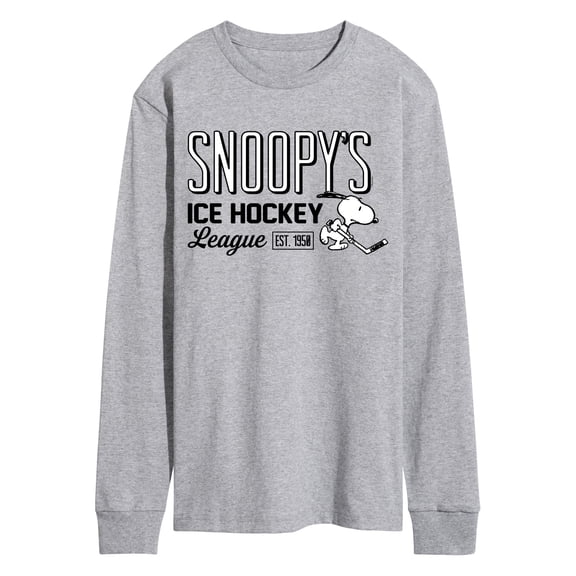 Peanuts - Snoopy's Ice Hockey League - Men's Long Sleeve Graphic T-Shirt