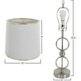 thumbnail image 2 of Lavish Home Set of 2 Open Circle LED Table Lamps (Brushed Steel/White), 2 of 6