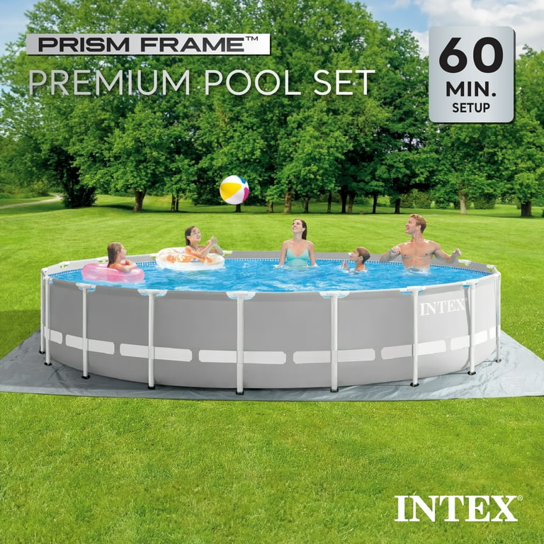 Intex 18Ft X 48In Prism Frame Premium Pool Set with Ground