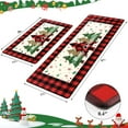 thumbnail image 4 of Findosom Christmas Tree Anti Fatigue Kitchen Rug Set 2pcs Floor Mats,Waterproof Non-slip 0.4" Thickness Cushioned Comfort Standing Mat Farmhouse Floor Carpet for Sink,Laundry, 17"x28+17"x48", 4 of 7