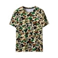 thumbnail image 4 of Ceisia T-Shirts à Col Rond pour Hommes à Imprimé Camouflage à Rayures, Hauts Décontractés Extensibles et Respirants à Manches Courtes Cadeaux, 4 of 9