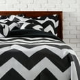 thumbnail image 3 of 3 Piece Chevron Duvet Cover & Sham Covers Set Taupe - King - 3 Piece, 3 of 5