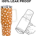 thumbnail image 5 of Fall Tumbler with Lid and Straw 40oz,Orange Hello Pumpkin Vacuum Autumn Insulated Leak Proof Tumbler,Farmhouse Cute Gifts Women Girls,Fall Accessories Stainless Steel Coffee Cup, 5 of 6