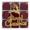 thumbnail image 3 of Velvet Christmas Deer Ornament Set, 9 Pieces 6cm in Gift Box, Festive Tree Decor for Holiday, 3 of 9