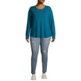 thumbnail image 3 of Terra & Sky Long Sleeve Pullover Relaxed Fit T-Shirt (Women's Plus) 1 Pack, 3 of 7