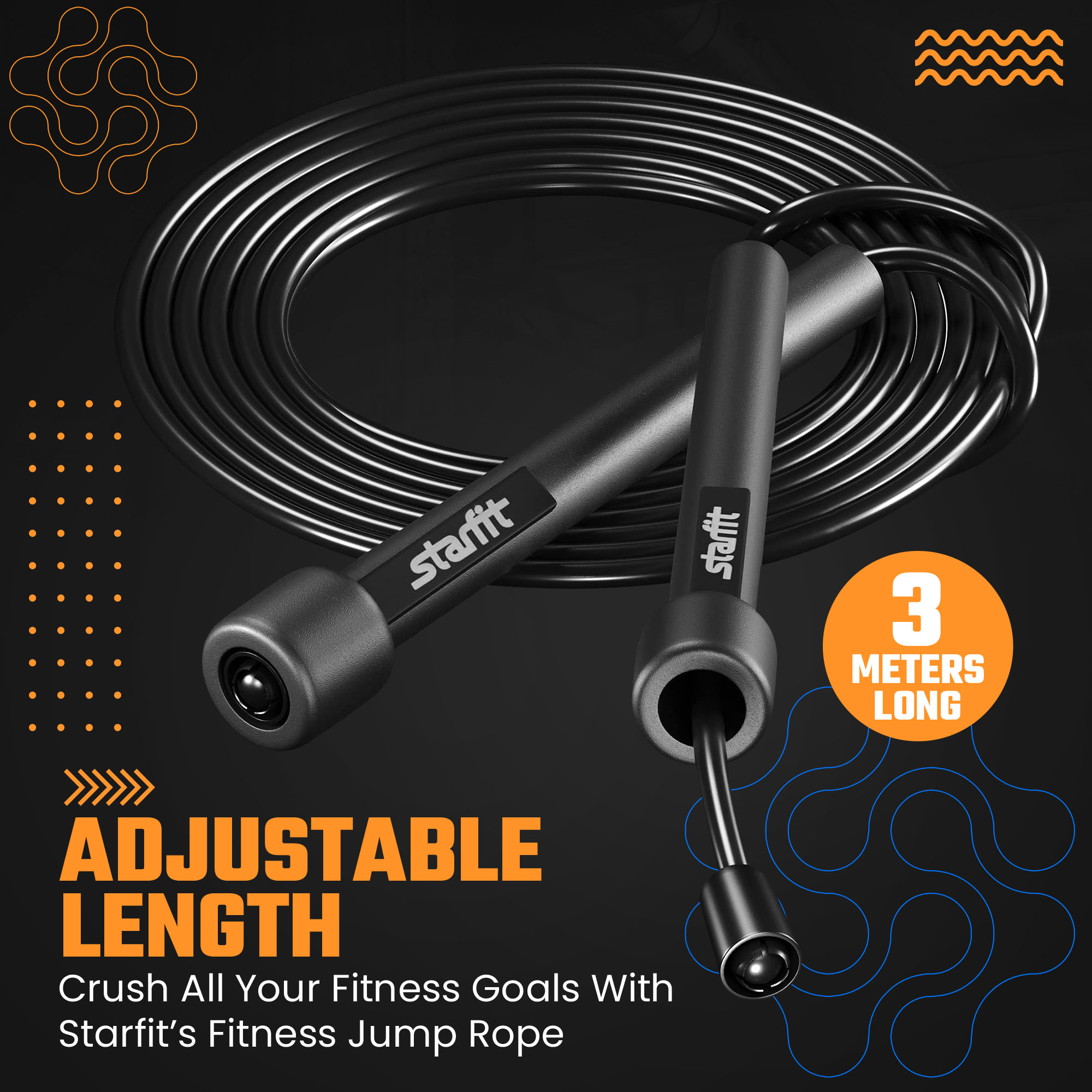 Skip Rope Weapon Sportbit Beaded Jump Rope Heldig Adult Long Plastic Jump Rope With ...