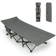 thumbnail image 1 of Gymax Lit de Camping Pliant avec Appui-Tête Coussin, 1 of 10
