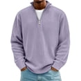 thumbnail image 1 of pstuiky camisas de manga larga para hombre, Camisetas casuales de manga larga a la moda para hombre, cuello alto acanalado, cremallera de un cuarto, manga larga, cuello alto, camiseta/camiseta xxxxxl, 1 of 3