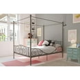 thumbnail image 3 of DHP Canopy Metal Bed, Full, Pewter, 3 of 18