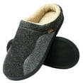 thumbnail image 1 of Men's House Slipper Memory Foam Slip On Bedroom Shoes Size 11-12, Grey, 1 of 6