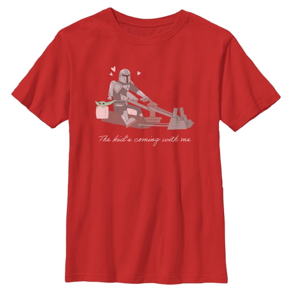 Boys Star Wars: The Mandalorian The Kid's Coming With Me T Shirt