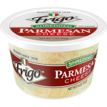 Frigo Shredded Parmesan Cheese, 5 oz Refrigerated Plastic Cup